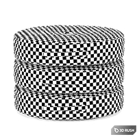 Saddle Color Leather Drum Stacking Cushion 3D Model Corona
