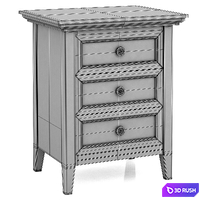 Dantone Home Bedside table Junior with 3 drawers 3D Model Vray