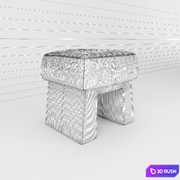 Pouf "Alpha-01" 3D Model Vray