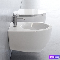 Esedra by SDR Ceramiche Fox Wall-Hung WC 3D Model Corona