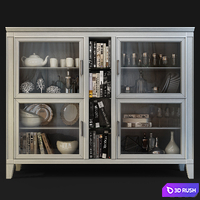 Wardrobe / Showcase Aster. Showcase by Le Fablier 3D Model Vray, Corona