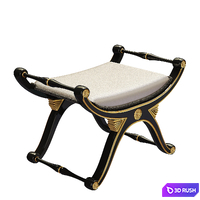 Art Deco Bench 3D Model Vray