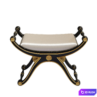 Art Deco Bench 3D Model Vray