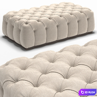 Adriana Hoyos Caramelo Quilted Ottoman-150 3D Model Vray