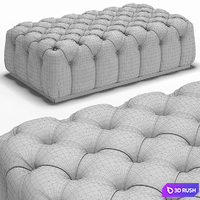 Adriana Hoyos Caramelo Quilted Ottoman-150 3D Model Vray