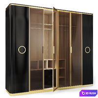 Wardrobe, Art Deco Hira. Wardrobe by Medusa Home 3D Model Vray, Corona