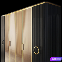 Wardrobe, Art Deco Hira. Wardrobe by Medusa Home 3D Model Vray, Corona