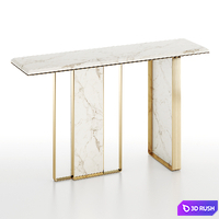 Gold console 3D Model Vray