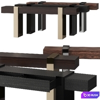 Laskasas Merrit Console Tables 3D Model Vray, Corona
