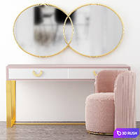 Alcantara Writing Desk Frato Interiors 3D Model Vray