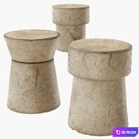 Stahlandband PINNON STONE STOOL 3D Model Corona