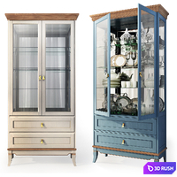 Wardrobe / Display Cabinet for dishes Thelma, Gomeldrev. Showcase 3D Model Vray, Corona
