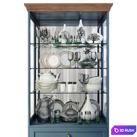 Wardrobe / Display Cabinet for dishes Thelma, Gomeldrev. Showcase 3D Model Vray, Corona