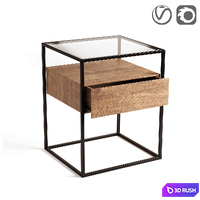 Bedside table agura 3D Model Vray, Corona