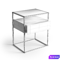 Bedside table agura 3D Model Vray, Corona