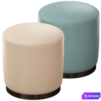 Zoey Leather Swivel Ottoman 01 (Crate and Barrel) 3D Model Vray, Corona