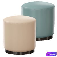 Zoey Leather Swivel Ottoman 01 (Crate and Barrel) 3D Model Vray, Corona