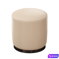 Zoey Leather Swivel Ottoman 01 (Crate and Barrel) 3D Model Vray, Corona