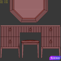 Lima dressing table. Dressing table by Medusa Home 3D Model Vray, Corona