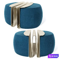 Wave pouf Natuzzi 3D Model Corona
