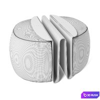 Wave pouf Natuzzi 3D Model Corona