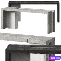 Cornelio Cappellini Stone Console Tables 3D Model Vray, Corona