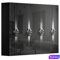 Luxury wardrobe 3D Model Vray