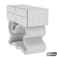 Curbstone-chest of drawers Escalier Atlant 3D Model Corona
