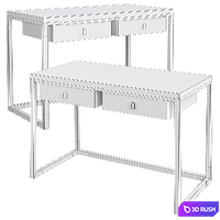 Console Dariela Glass Desk See More by Safavieha 3D Model Vray