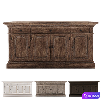 Restoration Hardware St James Panel 65 Media Console 3D Model Corona