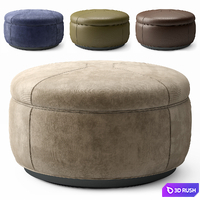Minotti Tuffet pouf 3D Model Vray