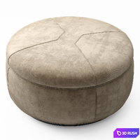 Minotti Tuffet pouf 3D Model Vray