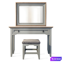 Dressing table with Esquisse mirror. Vanity by country corner 3D Model Vray, Corona