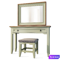 Dressing table with Esquisse mirror. Vanity by country corner 3D Model Vray, Corona