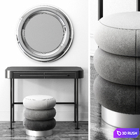 Dressing table MONTIERI by KARE Design 3D Model Vray