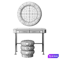 Dressing table MONTIERI by KARE Design 3D Model Vray