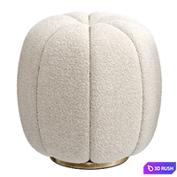 Sofia Footstool, Boucle 3D Model Vray