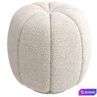 Sofia Footstool, Boucle 3D Model Vray