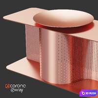 Decastelli Wave 3D Model Vray, Corona