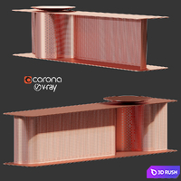 Decastelli Wave 3D Model Vray, Corona