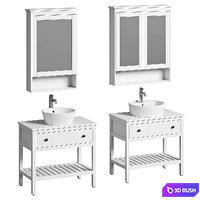 Ikea Hemnes Cupboard and Mirror 3D Model Vray, Corona