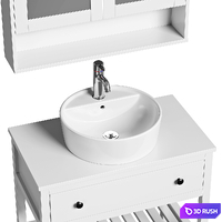 Ikea Hemnes Cupboard and Mirror 3D Model Vray, Corona