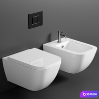 GSI Sand 55 Wall Hung Bidet 3D Model Corona