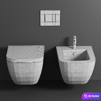 GSI Sand 55 Wall Hung Bidet 3D Model Corona