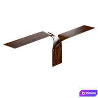 Carol Egan Hand-Carved Walnut Console 3D Model Vray, Corona