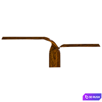 Carol Egan Hand-Carved Walnut Console 3D Model Vray, Corona