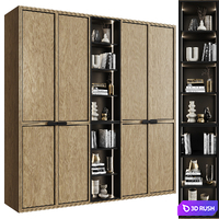 Contemporary wardrobes 51 3D Model Vray, Corona
