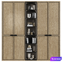 Contemporary wardrobes 51 3D Model Vray, Corona