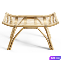 Zara Home - The rattan bench 3D Model Vray