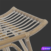 Zara Home - The rattan bench 3D Model Vray